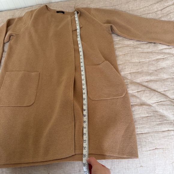 J. Crew Juliette Collarless Sweater Blazer Sand Tan Color Size Large - Picture 10 of 12